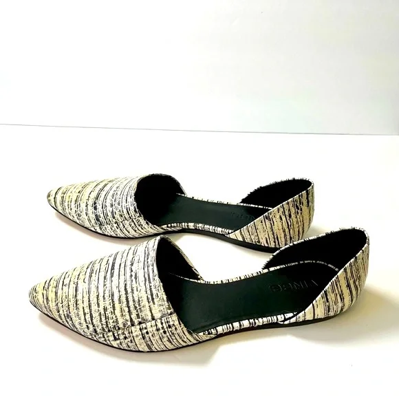 Vince 'Nina' Snake-Print Leather Flats, 7.5 - Picture 5 of 7